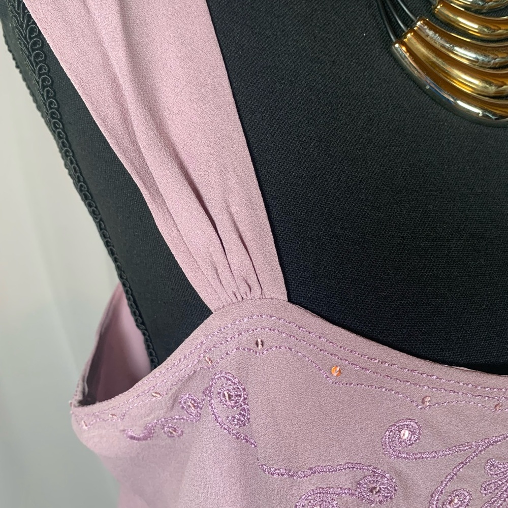 Jones New York Cami-style top -silk-lavender-size 12 - Picture 9 of 14